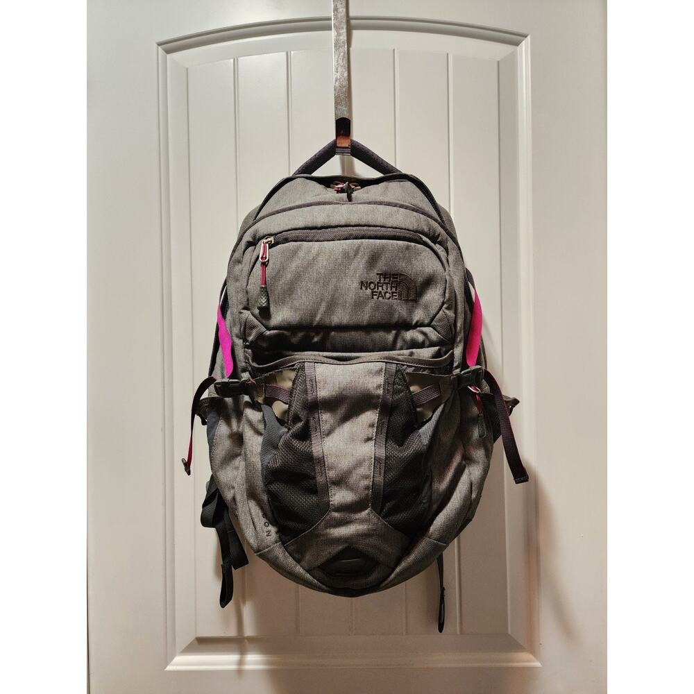 The North Face Recon Everyday Backpack Gray Purple School Laptop Bag Travel